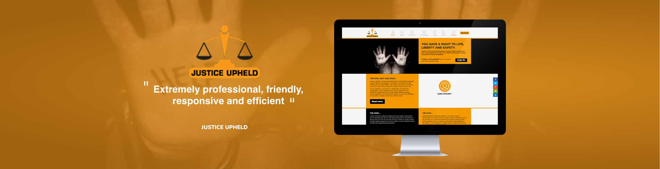 Bespoke WordPress Design for Human Rights Charity in Search of a Reliable Web Design Agency